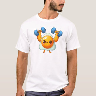 Egg-cercise Time – Funny Fitness Food Pun T-Shirt