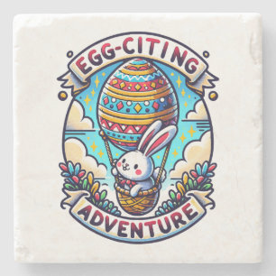 Egg-Citing Adventure Stone Coaster