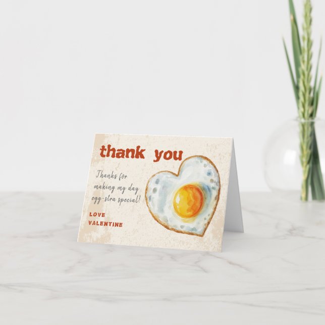 Egg-Citing Baby BBQ First Birthday Thank You Card (Front)