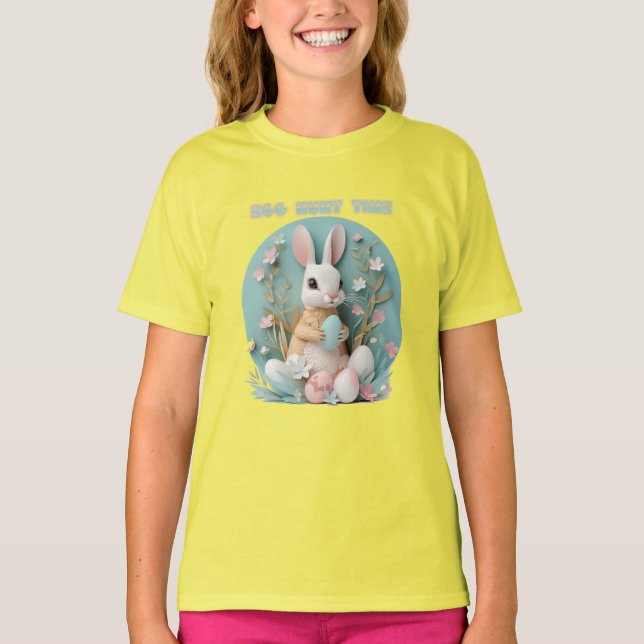 Egg-citing Easter Egg Hunt: Hunt, Hop & Win Tee (Front)