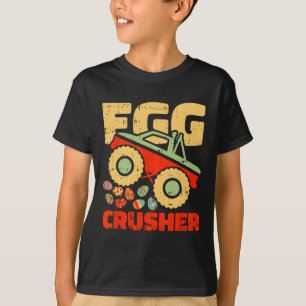 Egg Crusher Easter Monster Truck Funny Spring Boys T-Shirt