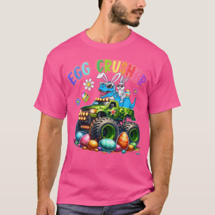 Egg Crusher Monster Truck Easter Day Kids T Rex Bu T-Shirt