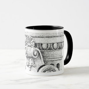 EGG & DART Black Combo Mug