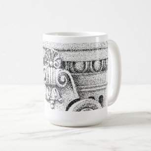 EGG & DART Tall White Mug