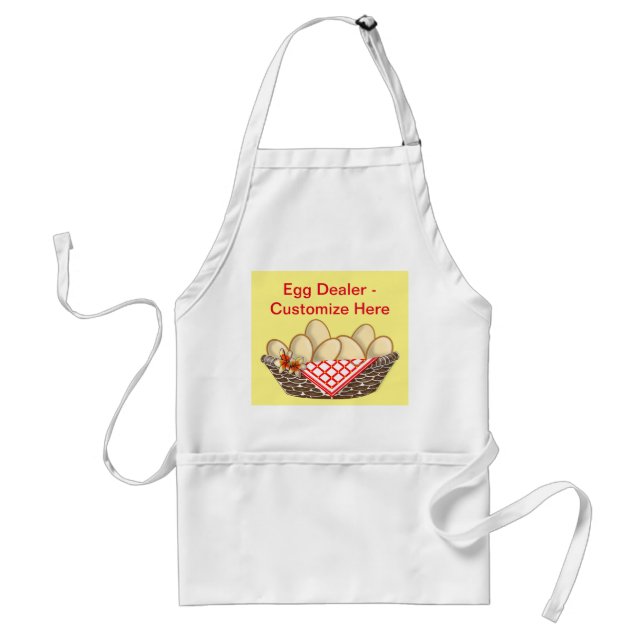 "Egg Dealer" Apron - personalise it (Front)