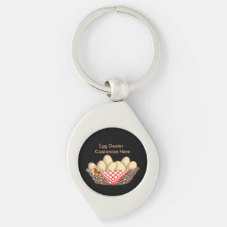 "Egg Dealer" Metal Keychain - personalise it