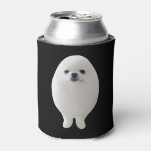 Egg Dog Meme Double Sided Black Can Cooler