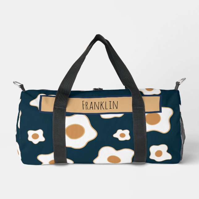 Egg Drawing I Custom Name  Duffle Bag (Front)