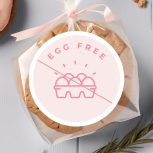 Egg Free Allergy Alert Sticker