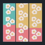 Egg Fried Breakfast Colourful   Faux Canvas Print Triptych<br><div class="desc">Art Print for Kitchen with Eggs</div>