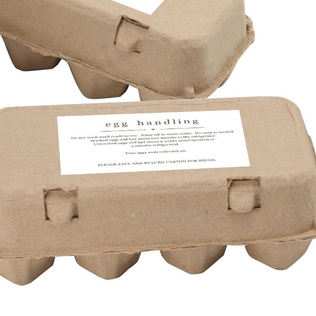 Egg Handling Instruction Sticker Carton Care Label (Creator Uploaded)