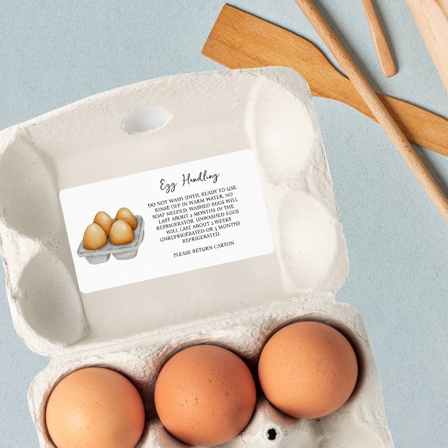 Egg Handling Instruction Sticker Carton Care Label (Creator Uploaded)