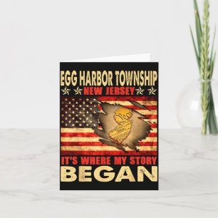 Egg Harbor Township New Jersey Usa Flag 4th Of Jul Card