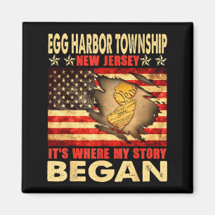 Egg Harbor Township New Jersey Usa Flag 4th Of Jul Magnet