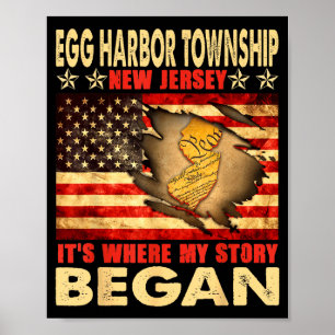 Egg Harbor Township New Jersey Usa Flag 4th Of Jul Poster