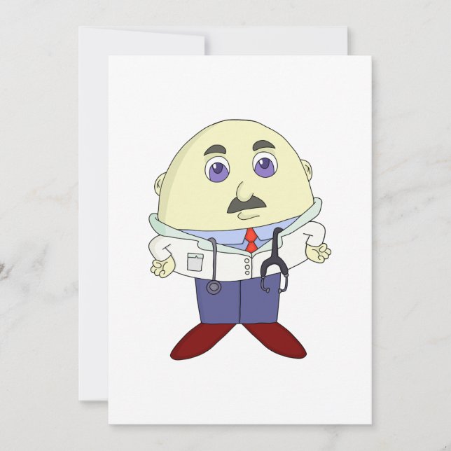 Egg Head Doctor Thank You Card (Front)