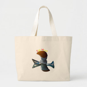 Egg Head Quirky Designs Large Tote Bag