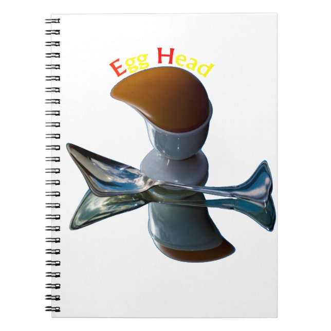 Egg Head Quirky Designs Spiral Notebook (Front)