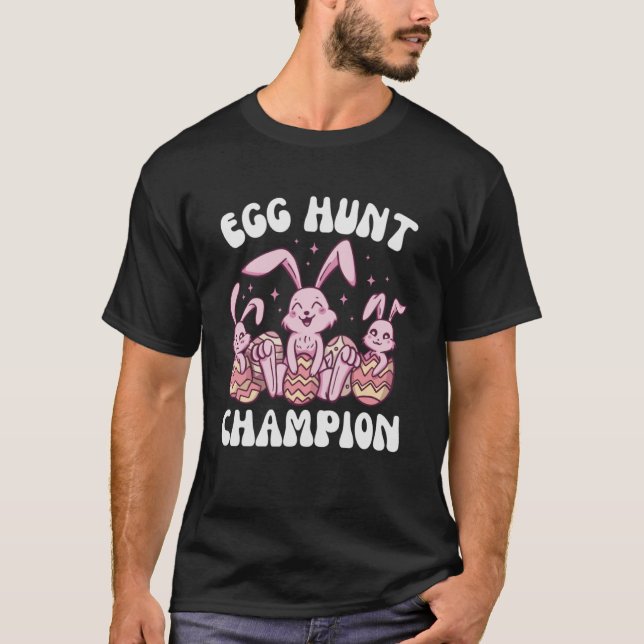 Egg Hunt Champion  Cute Easter Egg for Boys Girls  T-Shirt (Front)
