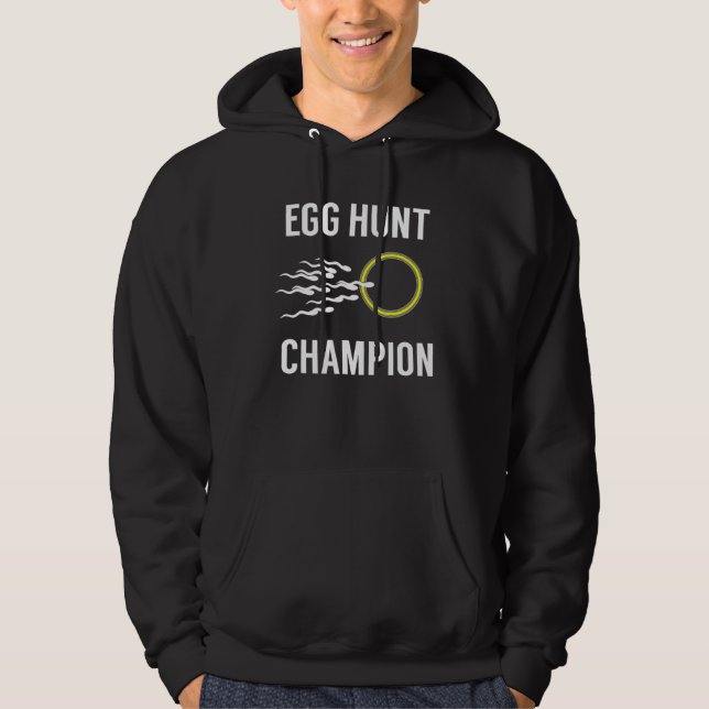 Egg Hunt Champion Dad Easter Pregnancy Announcemen Hoodie (Front)