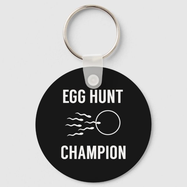 Egg Hunt Champion Fun Dad Easter Pregnancy Announc Key Ring (Front)