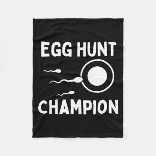 Egg Hunt Champion Funny Dad Easter Pregnancy Annou Fleece Blanket