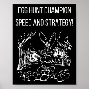 Egg Hunt Champion Speed And Strategy Bodybuilding  Poster