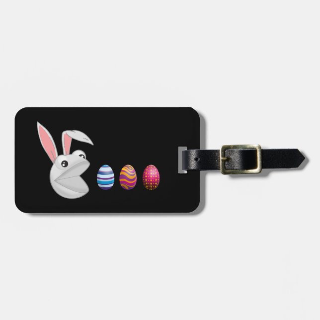 Egg Hunt Easter Bunny Luggage Tag (Front Horizontal)