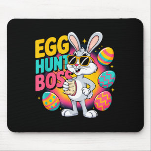 Egg hunt funny bunny retro boss mouse pad