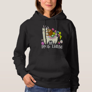 Egg Hunt No Prob Llama Bunny Sloth Riding Llama Ea Hoodie