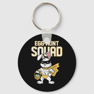 Egg Hunt Squad Bunny Family Matching Easter Party  Key Ring