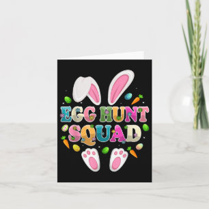Egg Hunt Squad Bunny Happy Easter Day Card