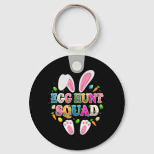 Egg Hunt Squad Bunny Happy Easter Day  Key Ring