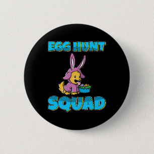 Egg Hunt Squad Cute Dog Puppy Easter Eggs Hunting 6 Cm Round Badge