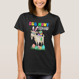 Egg Hunt Squad Easter Eggs Ridding Bunny Goat Farm T-Shirt