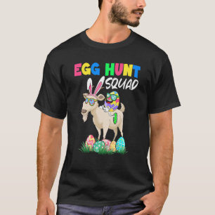 Egg Hunt Squad Easter Eggs Ridding Bunny Goat Farm T-Shirt