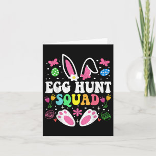 Egg Hunt Squad Egg Hunt Crew Family Happy Easter B Card