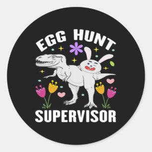 Egg Hunt Supervisor And Egg Hunting Squad Moms Eas Classic Round Sticker
