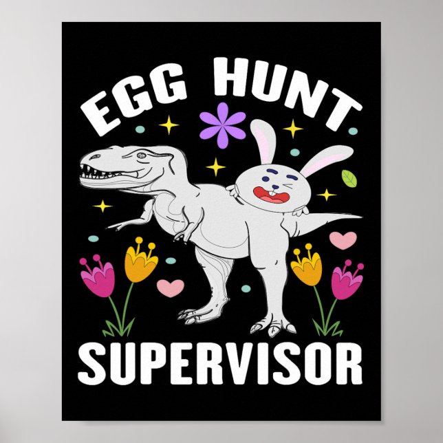 Egg Hunt Supervisor And Egg Hunting Squad Moms Eas Poster (Front)