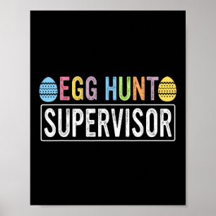 Egg Hunt Supervisor Matching Egg Hunting Mum Dad E Poster