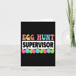 Egg Hunt Supervisor Outfit Cute Easter Card