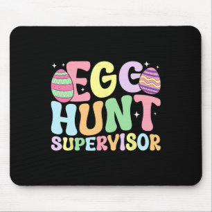 Egg Hunt Supervisor Retro Egg Hunting Party Mum Da Mouse Pad