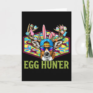 Egg Hunter Camo Deer Buck Easter Hunting Boys Girl Card