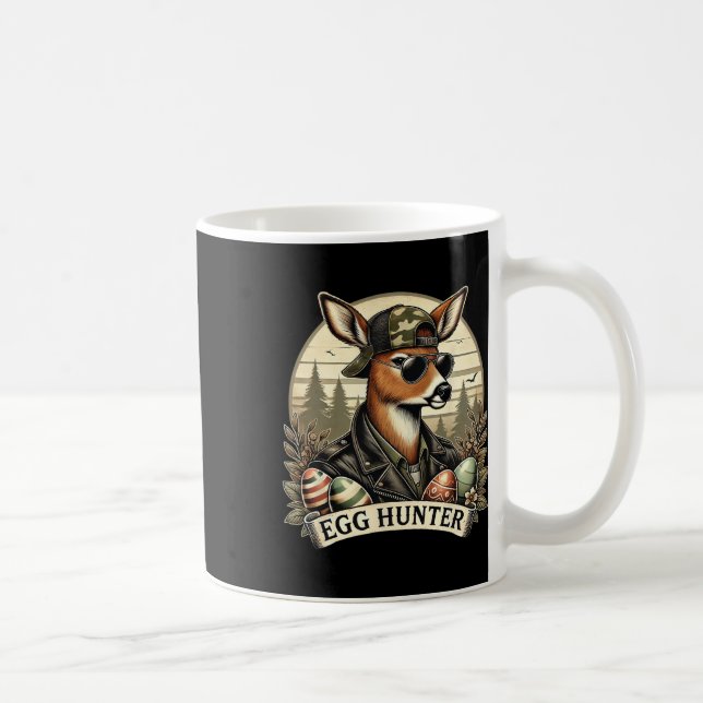 Egg Hunter Deer Buck Byckward Cap Deer Hunting Eas Coffee Mug (Right)