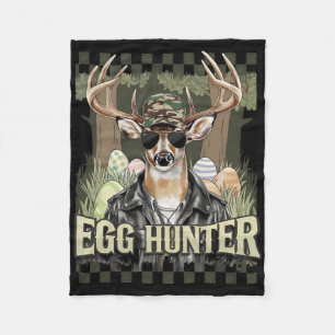 Egg Hunter Deer Buck Byckward Cap Deer Hunting Eas Fleece Blanket