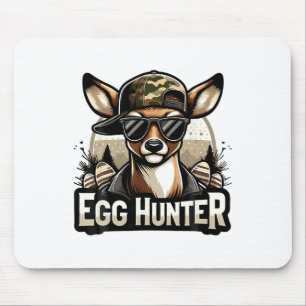 Egg Hunter Deer Buck Byckward Cap Deer Hunting Eas Mouse Pad