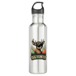 Egg Hunter Deer Buck Happy Easter Day Eggs Boys Ki 710 Ml Water Bottle