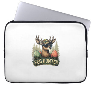 Egg Hunter Deer Buck Happy Easter Day Eggs Boys Ki Laptop Sleeve