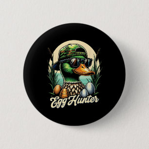 Egg Hunter Funny Easter Duck Egg Hunting  6 Cm Round Badge