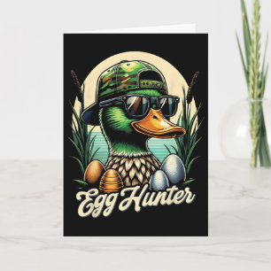 Egg Hunter Funny Easter Duck Egg Hunting Card